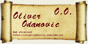 Oliver Odanović vizit kartica